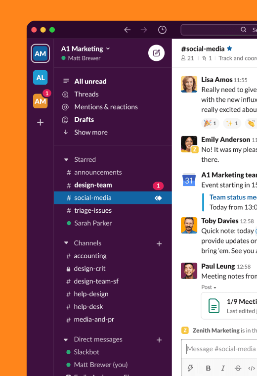 Draft Slack messages with full conversation context